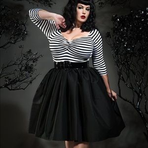 Pinup couture Jenny skirt black 2x